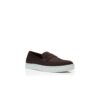 ELLIS Mörkbruna slip-on-Loafers i mocka
