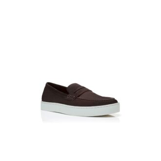 ELLIS Mörkbruna slip-on-Loafers i mocka