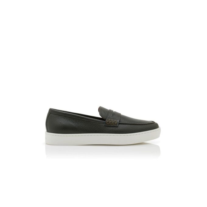 ELLIS mörkgröna slip-on-Loafers i kalvskinn ELLIS mörkgröna slip-on-Loafers i kalvskinn