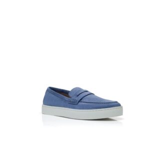 ELLIS Slip-on-Loafers i blått mocka
