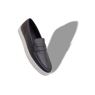 ELLIS svarta loafers i kalvskinn