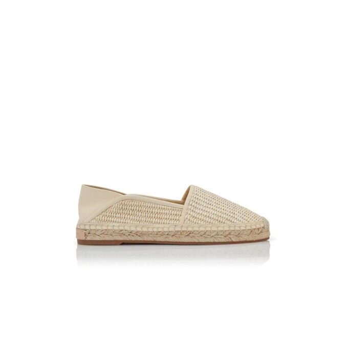 ESPADRA Ljuskrämfärgade espadriller i raffia ESPADRA Ljuskrämfärgade espadriller i raffia