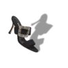 Gable JEWEL Svarta mules i crepe de chine med spännen Gable JEWEL Svarta mules i crepe de chine med spännen