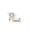 Gable JEWEL Vita mules i crepe de chine med spännen Gable JEWEL Vita mules i crepe de chine med spännen