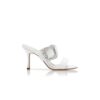 Gable JEWEL Vita mules i crepe de chine med spännen Gable JEWEL Vita mules i crepe de chine med spännen