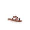 GRELLANUFLAT Bruna platta sandaler i nappaläder GRELLANUFLAT Bruna platta sandaler i nappaläder