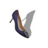 Hangisi 70 Marinblå satin pumps med smyckespänne Hangisi 70 Marinblå satin pumps med smyckespänne