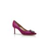 Hangisi 70 Mörkfuchsia satin pumps med spänne