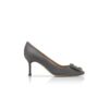 Hangisi 70 Mörkgrå satin pumps med spänne