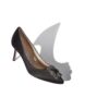 Hangisi 70 Svarta pumps i satin med smyckespänne Hangisi 70 Svarta pumps i satin med smyckespänne