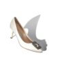 Hangisi 70 Vita pumps i satin med smyckespänne Hangisi 70 Vita pumps i satin med smyckespänne