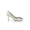 Hangisi 70 Vita pumps i satin med smyckespänne Hangisi 70 Vita pumps i satin med smyckespänne