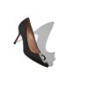 Hangisi 90 Svarta pumps i satin med spännen Hangisi 90 Svarta pumps i satin med spännen