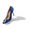 Hangisi Blå pumps i satin med smyckespänne Hangisi Blå pumps i satin med smyckespänne