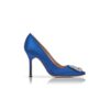 Hangisi Blå pumps i satin med smyckespänne Hangisi Blå pumps i satin med smyckespänne