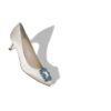 HANGISI BRIDE 50 Vita pumps i satin med smyckespänne HANGISI BRIDE 50 Vita pumps i satin med smyckespänne