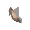 HANGISI GLITTER 70 Pumps i mörkguldigt glittertyg med spännen HANGISI GLITTER 70 Pumps i mörkguldigt glittertyg med spännen