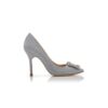 HANGISI GLITTER Pumps i silverglittrande tyg med spännen
