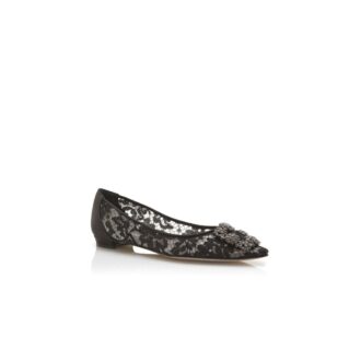 Hangisiflat LACE Svarta spetspumps med spännen Hangisiflat LACE Svarta spetspumps med spännen