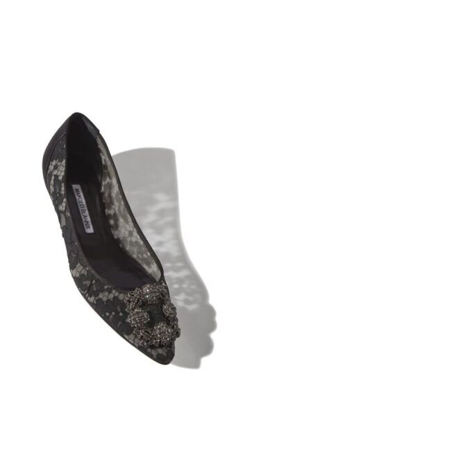 Hangisiflat LACE Svarta spetspumps med spännen Hangisiflat LACE Svarta spetspumps med spännen