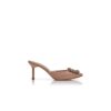 Hangisimu Beige satinmules med smyckesknäppe Hangisimu Beige satinmules med smyckesknäppe