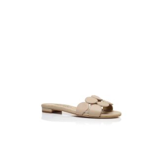 HARIBALMUFLAT Beige nappaläder-sandaler