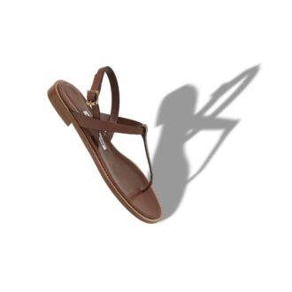 HATA Mellanbruna platta sandaler i kalvskinn HATA Mellanbruna platta sandaler i kalvskinn