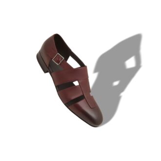 HICKORY Röda sandaler i kalvskinn