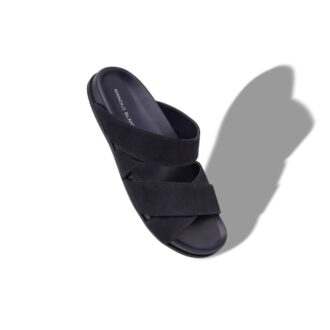 INEZMU marinblå sandaler i mocka