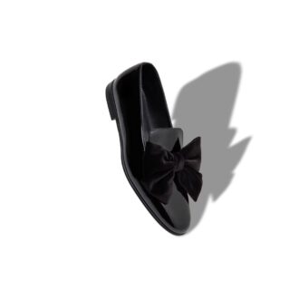 JANSER Loafers i svart lackläder