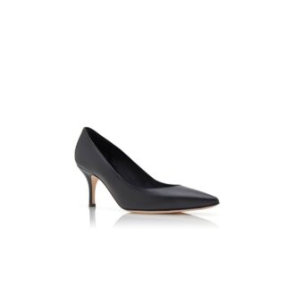 KIETTA Svarta pumps i nappaläder med spetsig tå