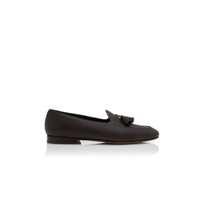 LENNOX Mörkbruna loafers i kalvskinn LENNOX Mörkbruna loafers i kalvskinn
