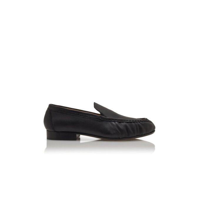 LEONDA Loafers i svart kalvskinn
