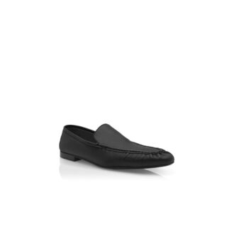 LEONDO Loafers i svart kalvskinn