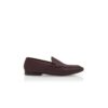 LEONDO Mörkröda loafers i kalvskinn LEONDO Mörkröda loafers i kalvskinn