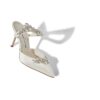 Lurum Off-White Satin Crystal Embellished Mules