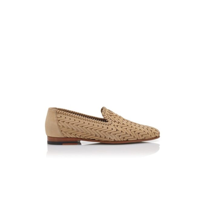 MARIO Ljusbruna loafers i vävd nubuck MARIO Ljusbruna loafers i vävd nubuck