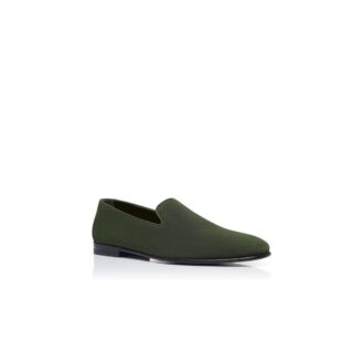MARIO Loafers i grönt mocka