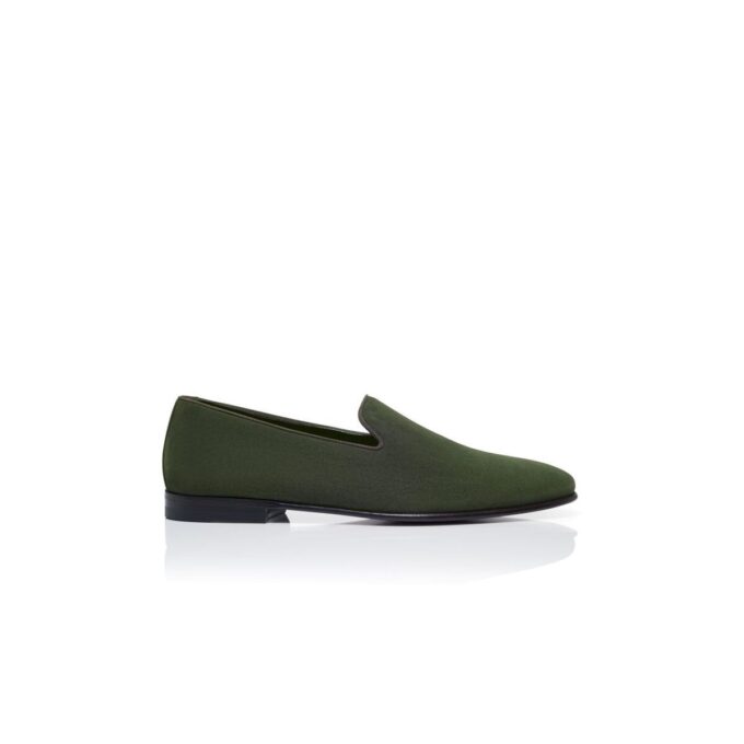 MARIO Loafers i grönt mocka