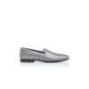 MARIO Loafers i silverfärgat kalvskinn