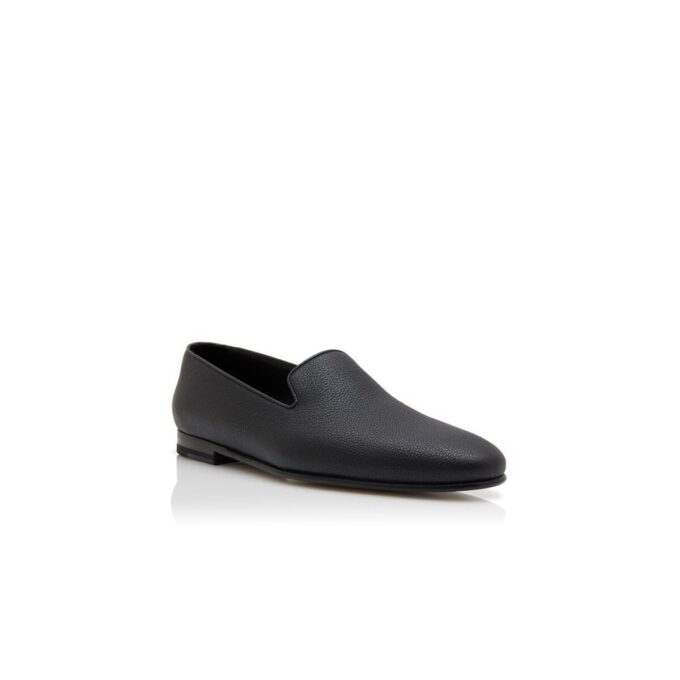 MARIO Loafers i svart kalvskinn MARIO Loafers i svart kalvskinn