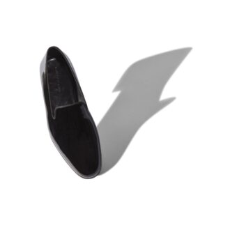 MARIO Loafers i svart lackläder