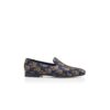 MARIO Marinblå Loafers i blommig sidenjacquard MARIO Marinblå Loafers i blommig sidenjacquard