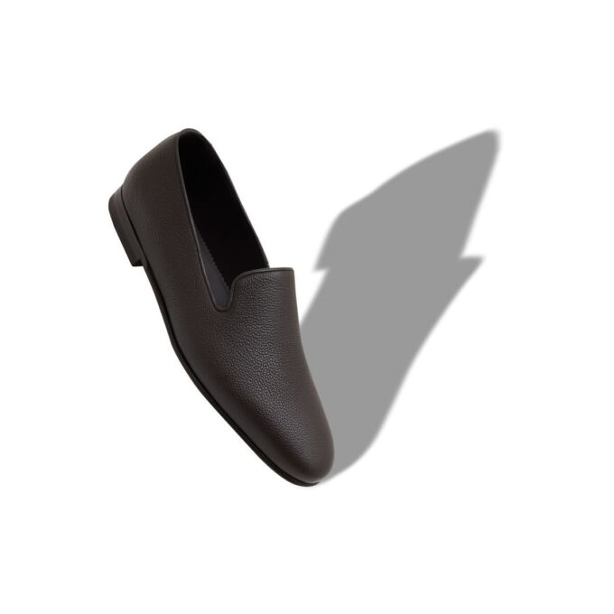 MARIO Mörkbruna loafers i kalvskinn MARIO Mörkbruna loafers i kalvskinn