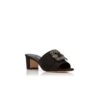 MARTANEW Svarta mules i satin med smyckespänne MARTANEW Svarta mules i satin med smyckespänne