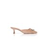 MAYJOU Beige satinmules med kristallspänne MAYJOU Beige satinmules med kristallspänne