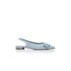 MAYLURA Ljusblå slingback-pumps i mocka med spänne