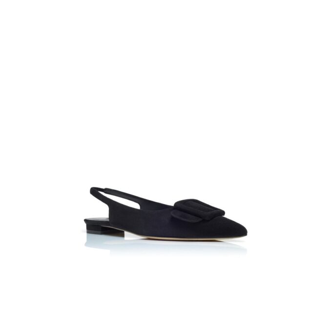 MAYLURA Svarta slingback-pumps i mocka med spänne MAYLURA Svarta slingback-pumps i mocka med spänne
