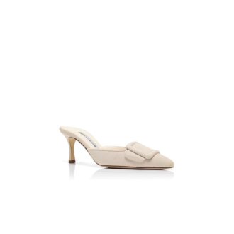 Maysale 70 Ljusbeige mockamules med spänne
