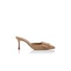 Maysale Beige mockamules med låg klack